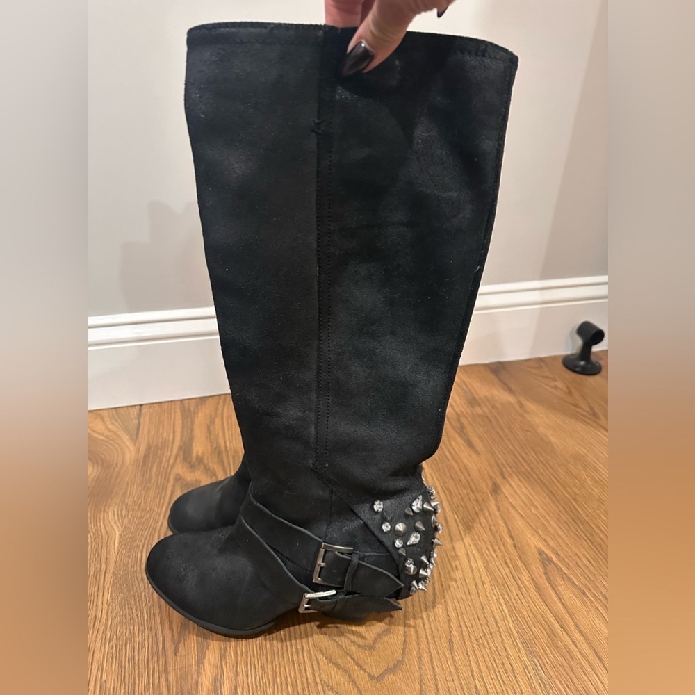 Naughty Monkey rhinestone and spiked boots